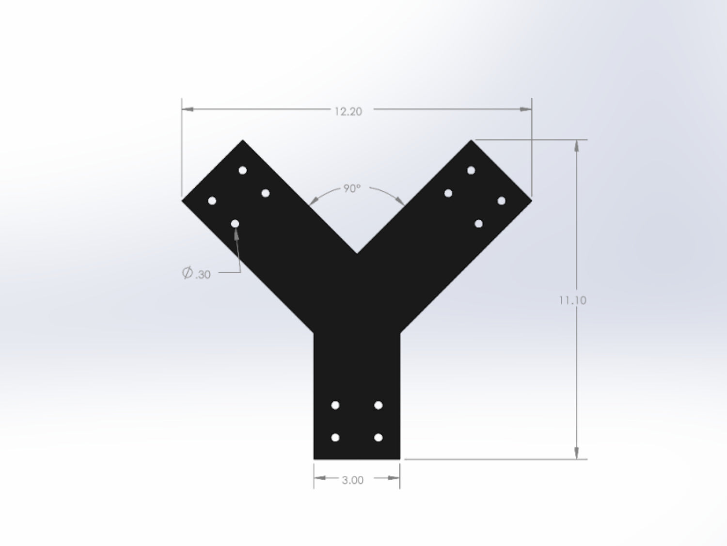 Y Bracket - Industrial Style - For 4 Inch Post - Wood Post Brackets - construction materials - building supports - beam supports - post supports