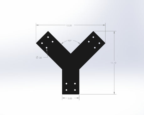 Y Bracket - Industrial Style - For 4 Inch Post - Wood Post Brackets - construction materials - building supports - beam supports - post supports