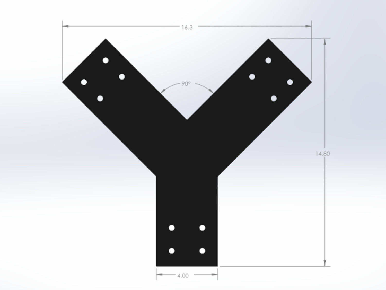Y Bracket - Industrial Style - For 6 Inch Post - Wood Post Brackets - construction materials - building supports - beam supports - post supports