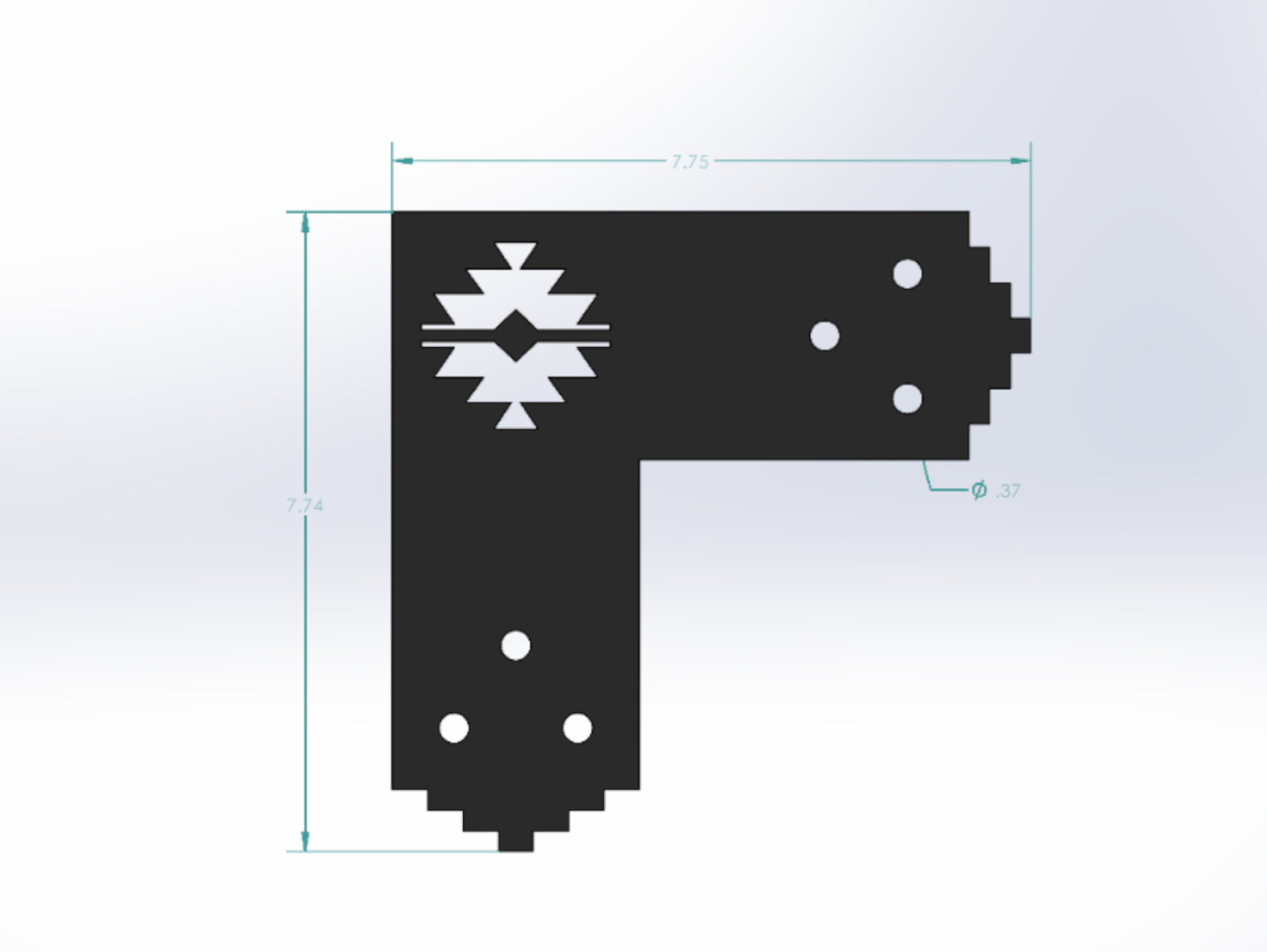 L Bracket - Aztec Style - For 4 Inch Lumber - Wood Post Brackets - construction materials - building supports - beam supports - post supports