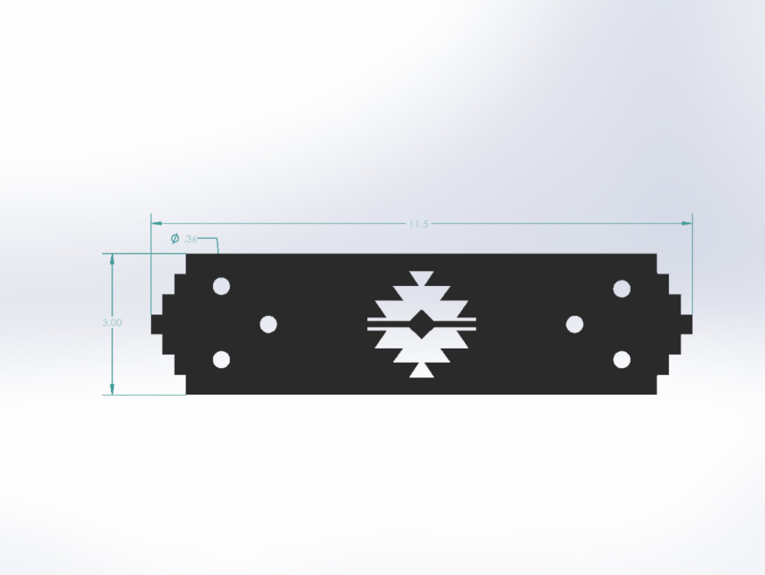 Straight Bracket - Aztec Style - For 4 Inch Lumber - Wood Post Brackets - construction materials - building supports - beam supports - post supports