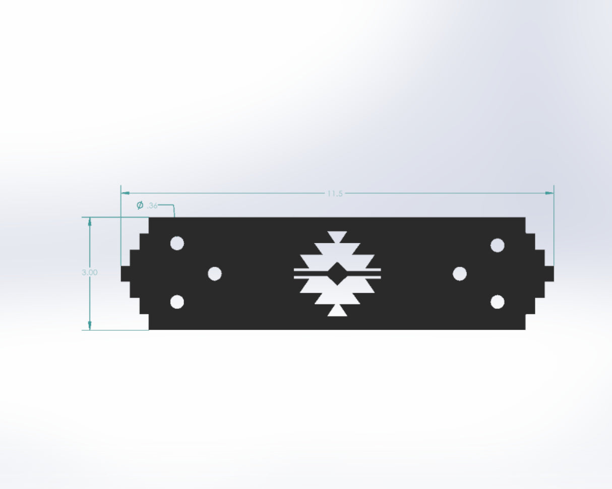 Straight Bracket - Aztec Style - For 4 Inch Lumber - Wood Post Brackets - construction materials - building supports - beam supports - post supports