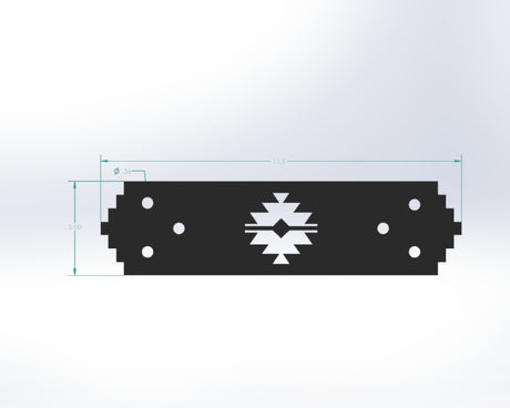 Straight Bracket - Aztec Style - For 4 Inch Lumber - Wood Post Brackets - construction materials - building supports - beam supports - post supports