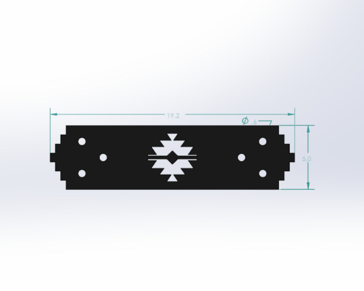 Straight Bracket - Aztec Style - For 6 Inch Lumber - Wood Post Brackets - construction materials - building supports - beam supports - post supports