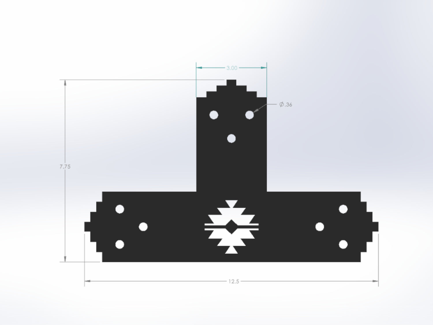 T Bracket - Aztec Style - For 4 Inch Lumber - Wood Post Brackets - construction materials - building supports - beam supports - post supports