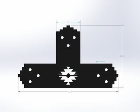 T Bracket - Aztec Style - For 6 Inch Lumber - Wood Post Brackets - construction materials - building supports - beam supports - post supports