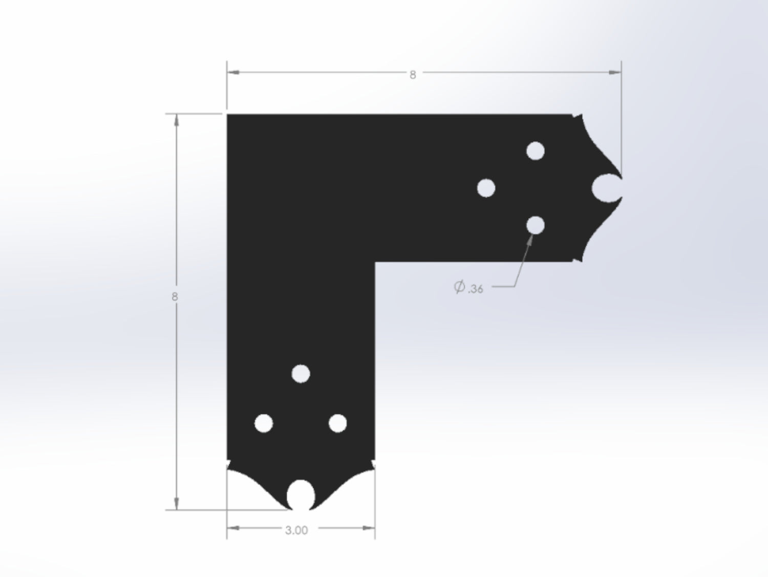 L Bracket - Colonial Style - For 4 Inch Lumber - Wood Post Brackets - construction materials - building supports - beam supports - post supports