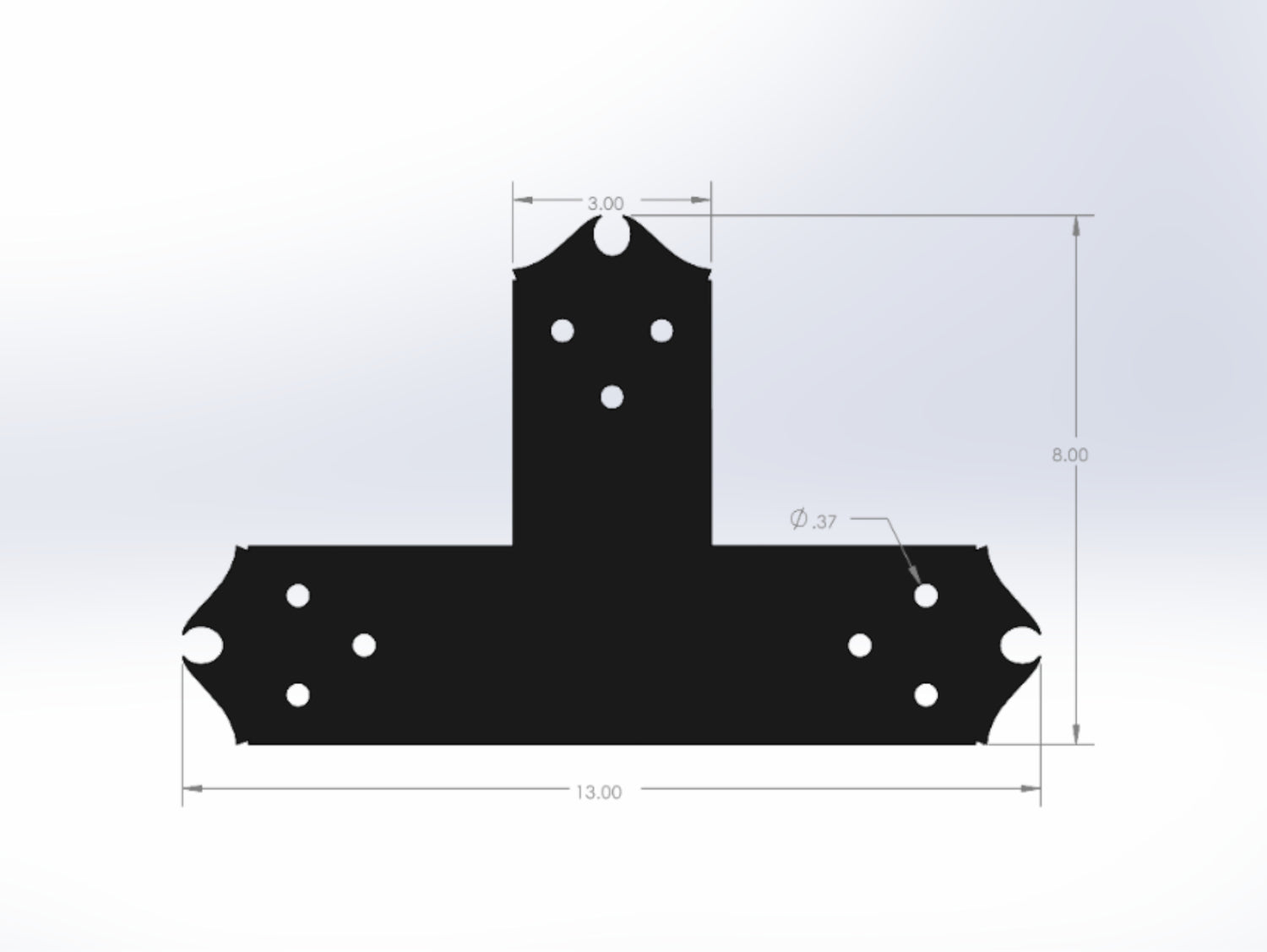 T Bracket - Colonial Style - For 4 Inch Lumber - Wood Post Brackets - construction materials - building supports - beam supports - post supports