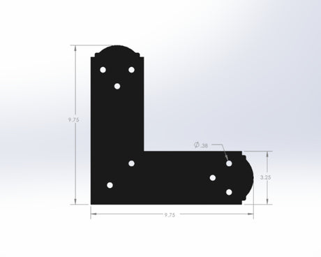 L Bracket - Crowned Style - For 4 Inch Lumber - Wood Post Brackets - construction materials - building supports - beam supports - post supports