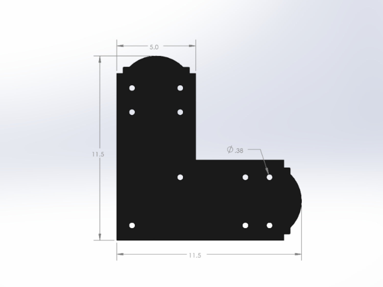 L Bracket - Crowned Style - For 6 Inch Lumber - Wood Post Brackets - construction materials - building supports - beam supports - post supports