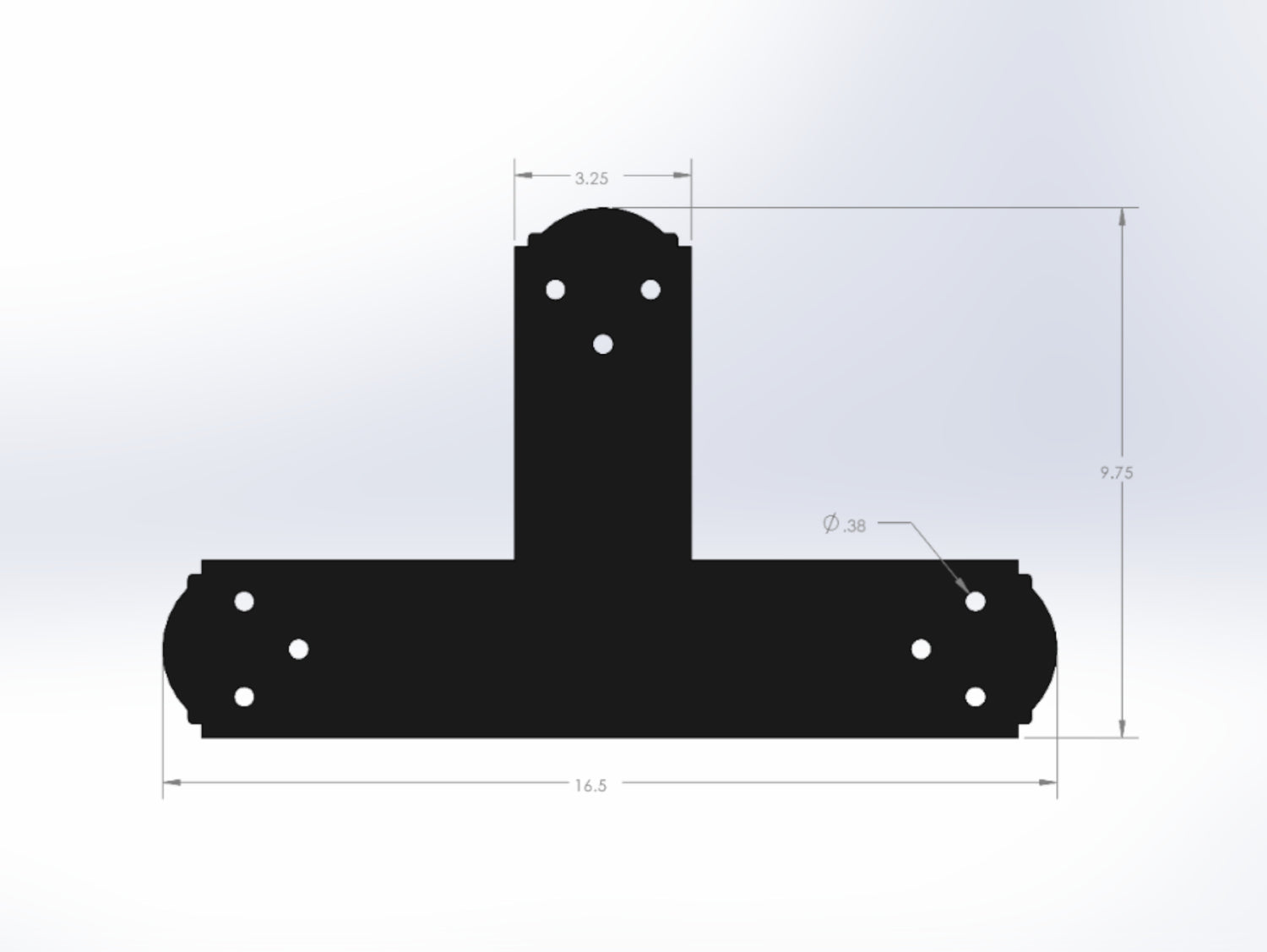 T Bracket - Crowned Style - For 4 Inch Lumber - Wood Post Brackets - construction materials - building supports - beam supports - post supports