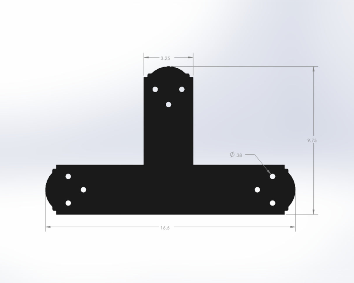 T Bracket - Crowned Style - For 4 Inch Lumber - Wood Post Brackets - construction materials - building supports - beam supports - post supports