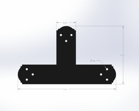 T Bracket - Crowned Style - For 4 Inch Lumber - Wood Post Brackets - construction materials - building supports - beam supports - post supports