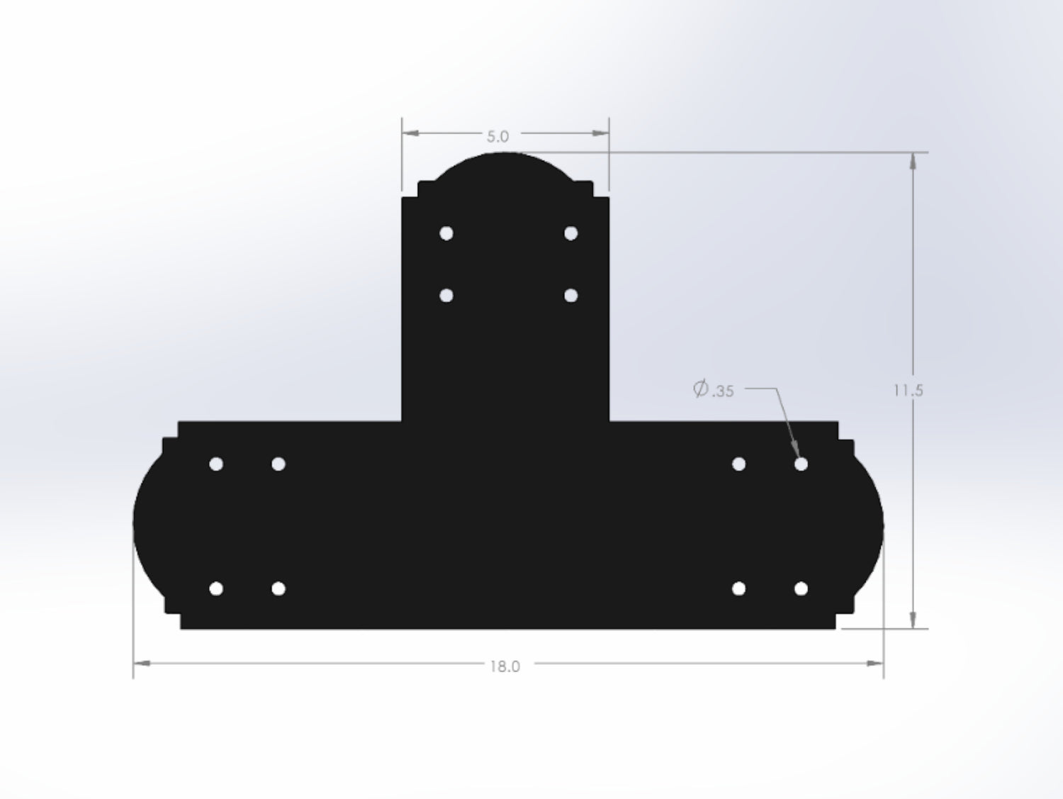 T Bracket - Crowned Style - For 6 Inch Lumber - Wood Post Brackets - construction materials - building supports - beam supports - post supports