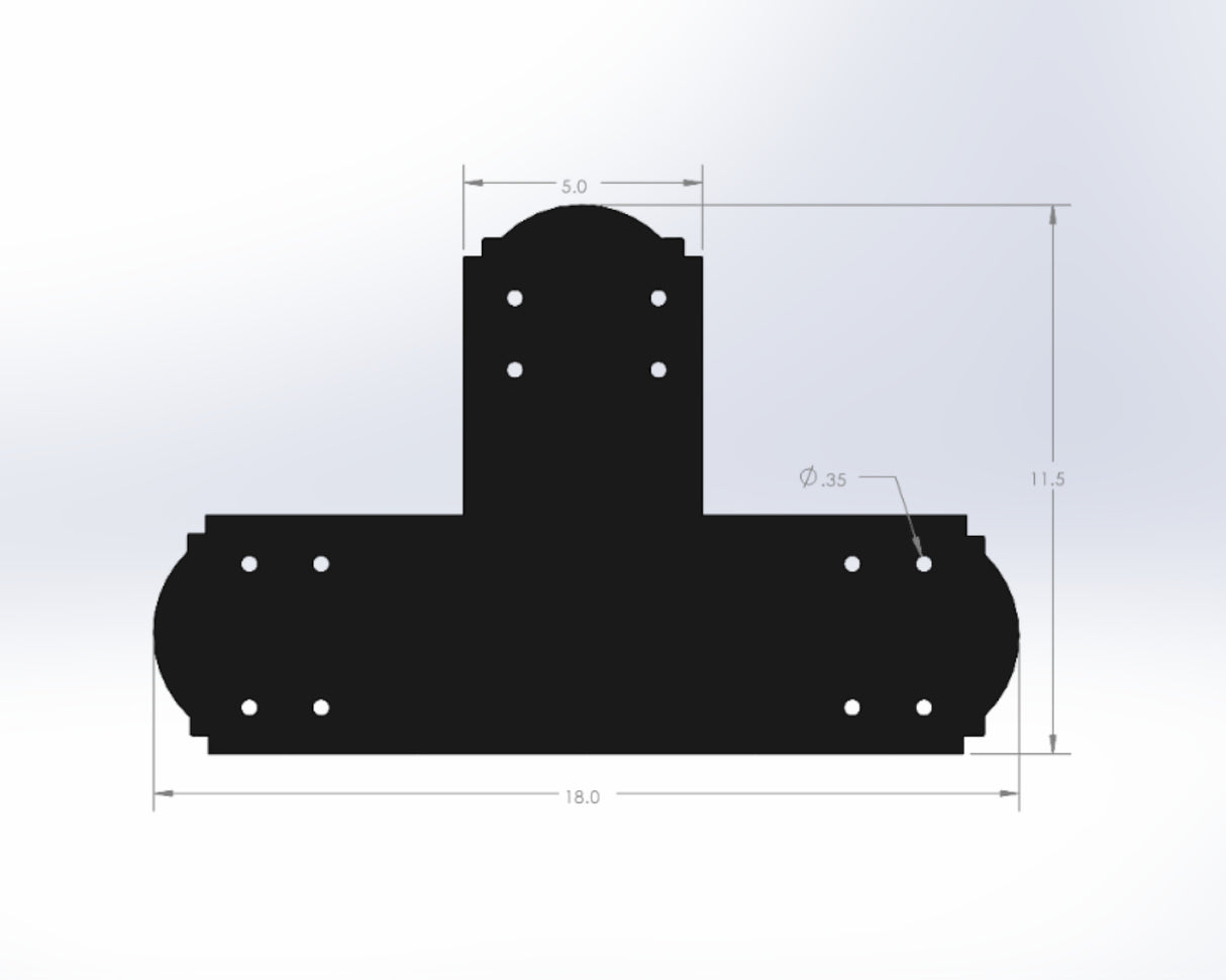 T Bracket - Crowned Style - For 6 Inch Lumber - Wood Post Brackets - construction materials - building supports - beam supports - post supports