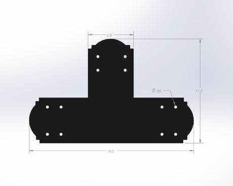 T Bracket - Crowned Style - For 6 Inch Lumber - Wood Post Brackets - construction materials - building supports - beam supports - post supports