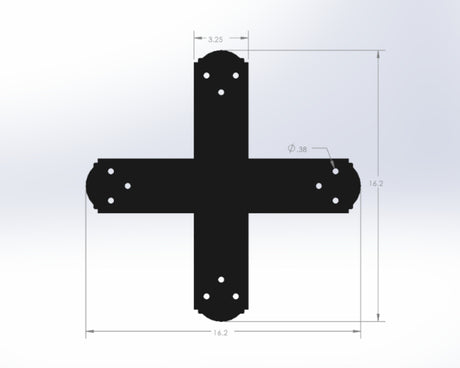 X Bracket - Crowned Style - For 4 Inch Lumber - Wood Post Brackets - construction materials - building supports - beam supports - post supports