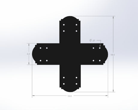 X Bracket - Crowned Style - For 6 Inch Lumber - Wood Post Brackets - construction materials - building supports - beam supports - post supports