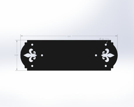 Straight Bracket - Crowned Fleur De Lis - For 6 Inch Lumber - Wood Post Brackets - construction materials - building supports - beam supports - post supports