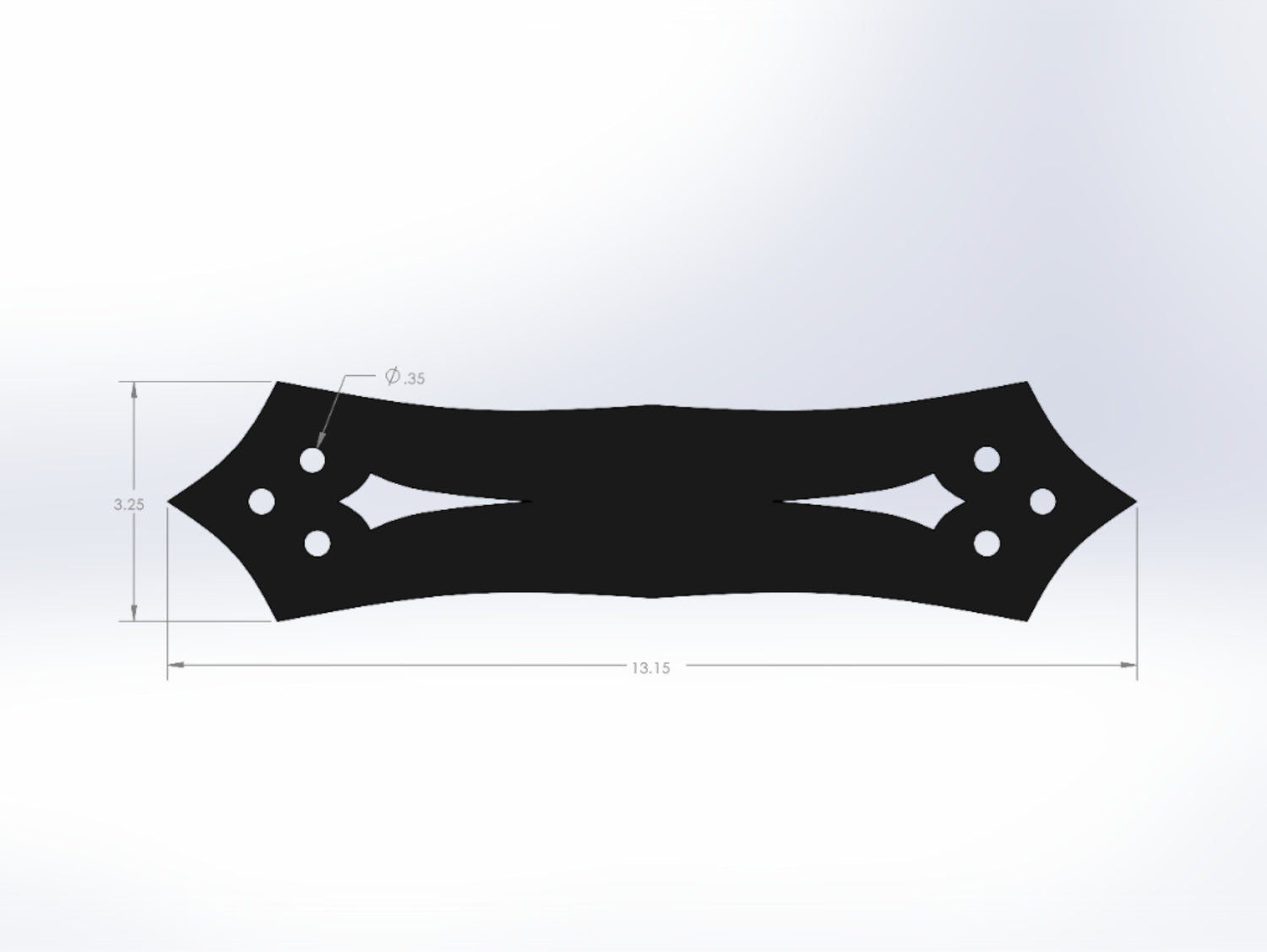 Straight Bracket - Gothic Style - For 4 Inch Lumber - Wood Post Brackets - construction materials - building supports - beam supports - post supports