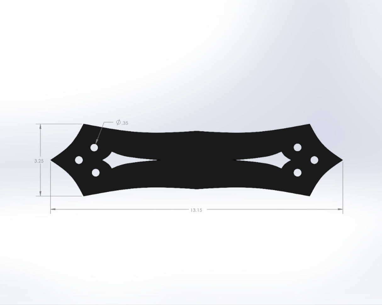 Straight Bracket - Gothic Style - For 4 Inch Lumber - Wood Post Brackets - construction materials - building supports - beam supports - post supports