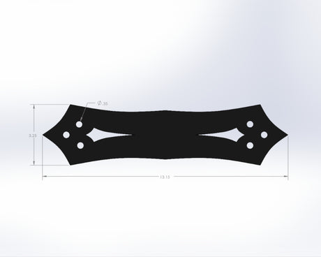 Straight Bracket - Gothic Style - For 4 Inch Lumber - Wood Post Brackets - construction materials - building supports - beam supports - post supports