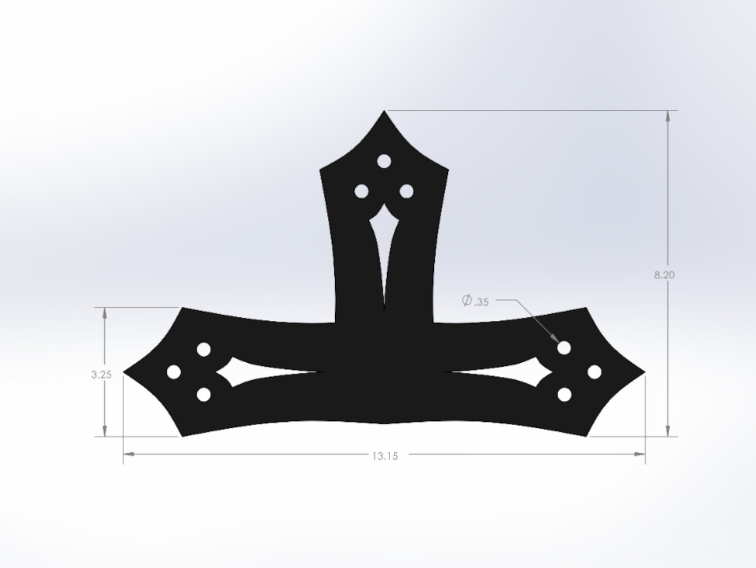 T Bracket - Gothic Style - For 4 Inch Lumber - Wood Post Brackets - construction materials - building supports - beam supports - post supports