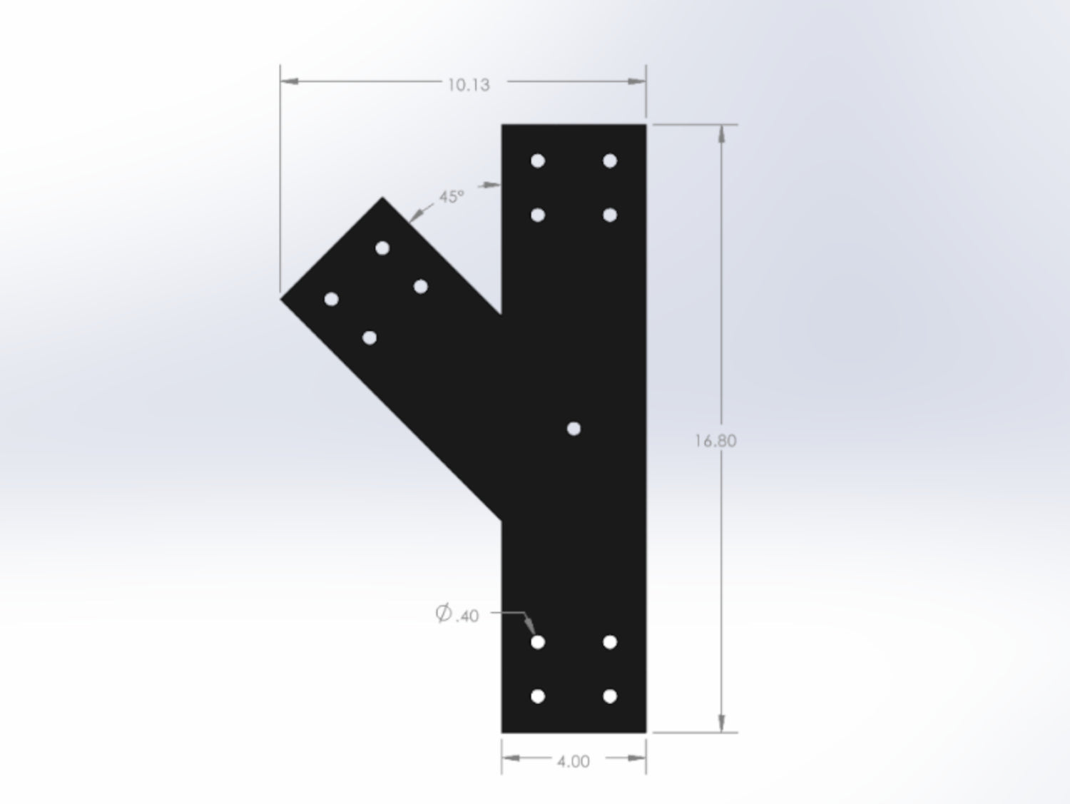T 45 Degree Leg Bracket for 6" Post - Wood Post Brackets - construction materials - building supports - beam supports - post supports