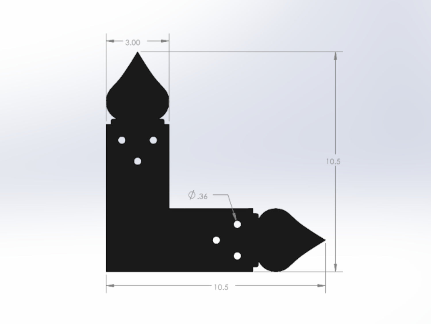 L Bracket - Spade Style - For 4 Inch Lumber - Wood Post Brackets - construction materials - building supports - beam supports - post supports