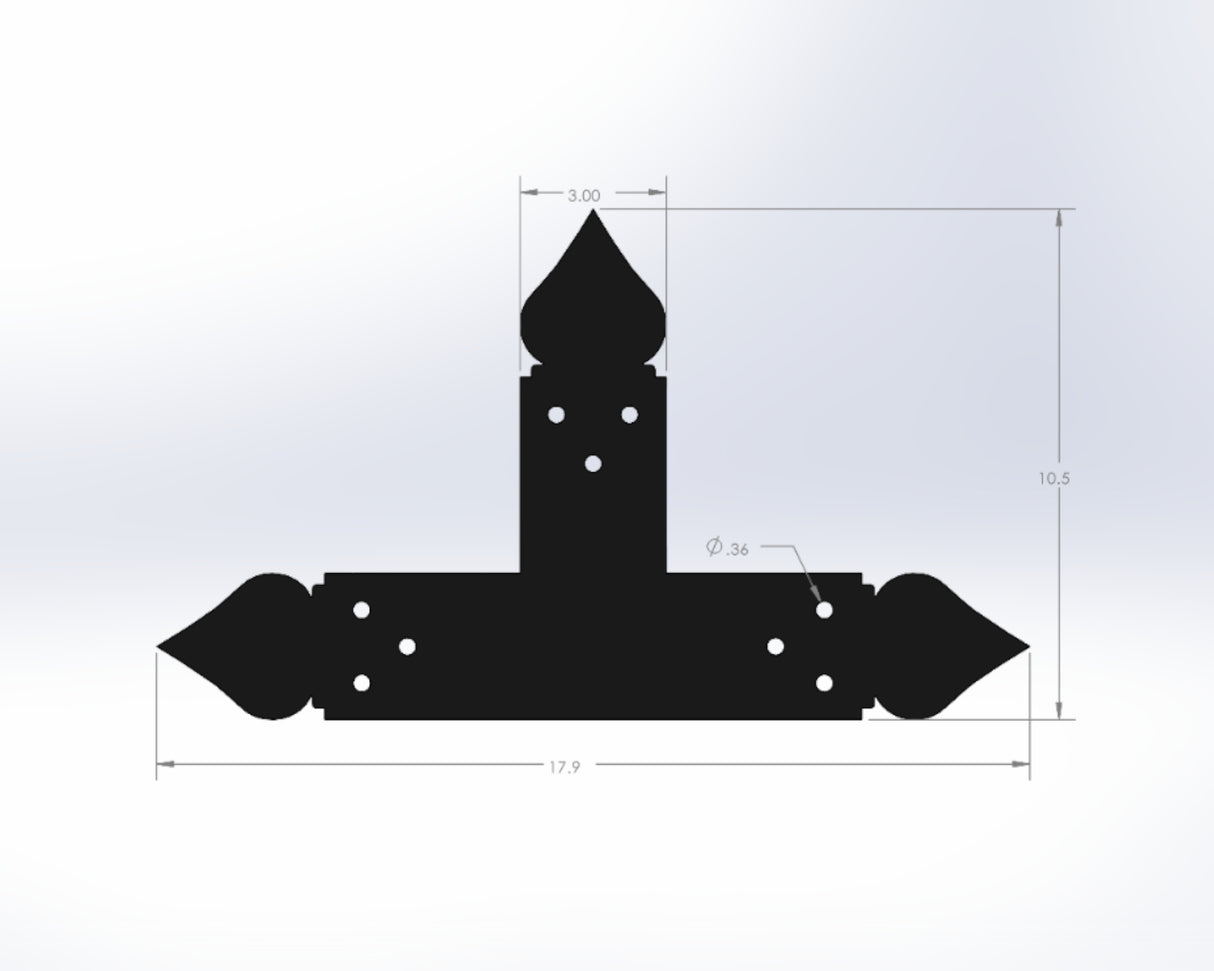 T Bracket - Spade Style - For 4 Inch Lumber - Wood Post Brackets - construction materials - building supports - beam supports - post supports