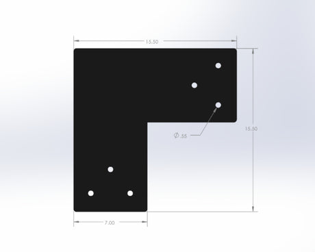 L Bracket - Standard Style - For 8 Inch Lumber - Wood Post Brackets - construction materials - building supports - beam supports - post supports