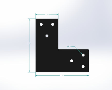 L Bracket - Standard Style - For 4 Inch Lumber - Wood Post Brackets - construction materials - building supports - beam supports - post supports