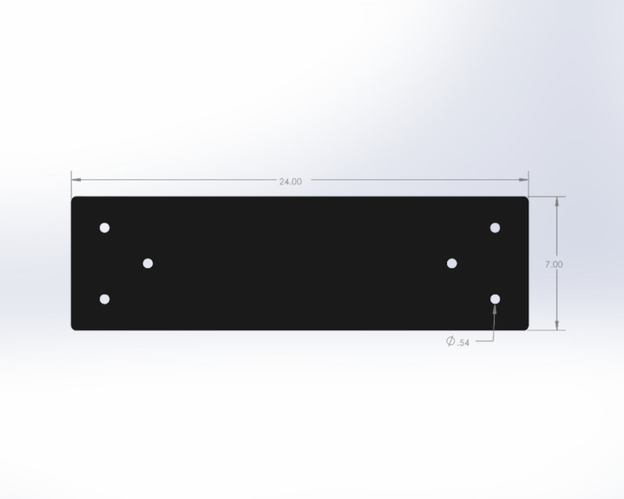 Straight Bracket - Standard Style - For 8 Inch Lumber - Wood Post Brackets - construction materials - building supports - beam supports - post supports