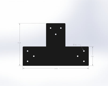T Bracket - Standard Style - For 8 Inch Lumber - Wood Post Brackets - construction materials - building supports - beam supports - post supports