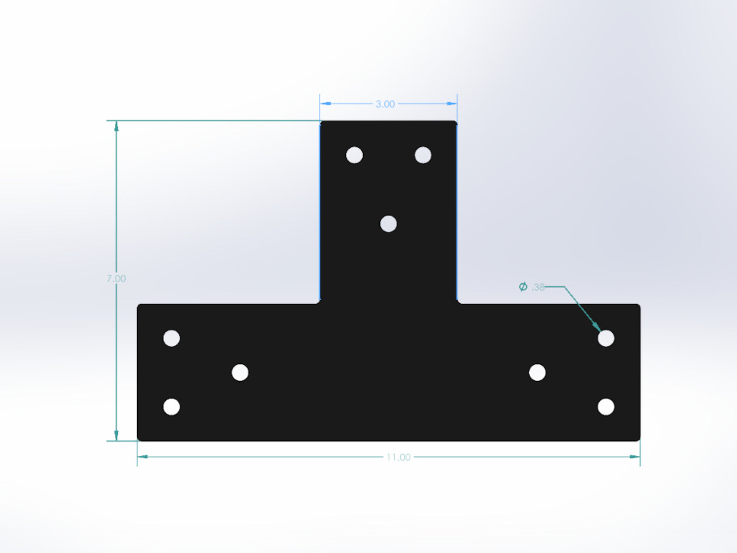T Bracket - Standard Style - For 4 Inch Lumber - Wood Post Brackets - construction materials - building supports - beam supports - post supports