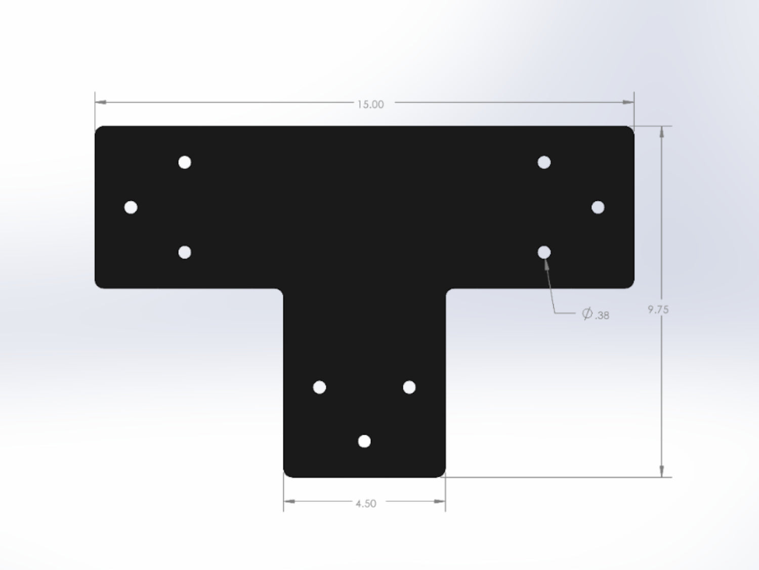 T Bracket - Standard Style - For 6 Inch Lumber - Wood Post Brackets - construction materials - building supports - beam supports - post supports