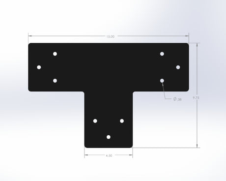 T Bracket - Standard Style - For 6 Inch Lumber - Wood Post Brackets - construction materials - building supports - beam supports - post supports
