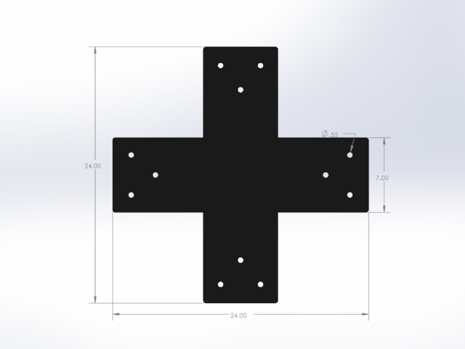 X Bracket - Standard Style - For 8 Inch Lumber - Wood Post Brackets - construction materials - building supports - beam supports - post supports