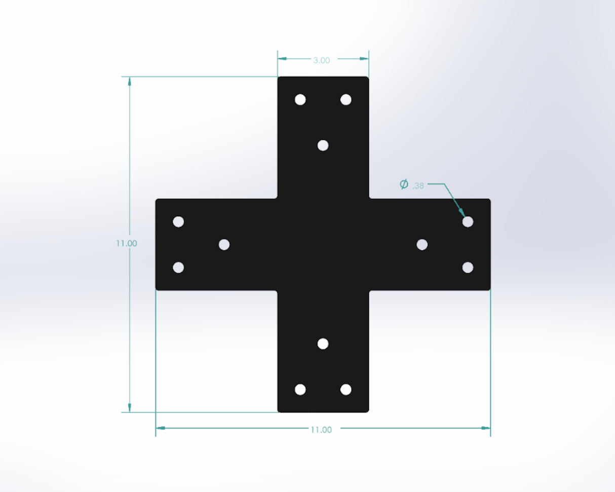 X Bracket - Standard Style - For 4 Inch Lumber - Wood Post Brackets - construction materials - building supports - beam supports - post supports