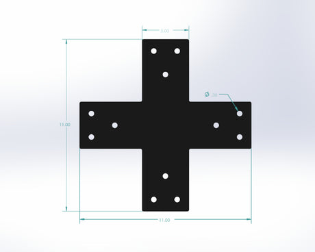X Bracket - Standard Style - For 4 Inch Lumber - Wood Post Brackets - construction materials - building supports - beam supports - post supports