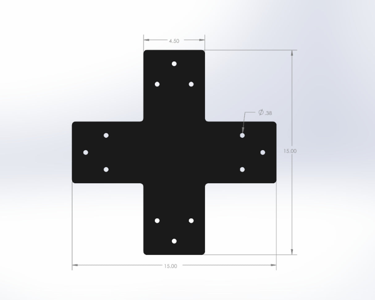X Bracket - Standard Style - For 6 Inch Lumber - Wood Post Brackets - construction materials - building supports - beam supports - post supports