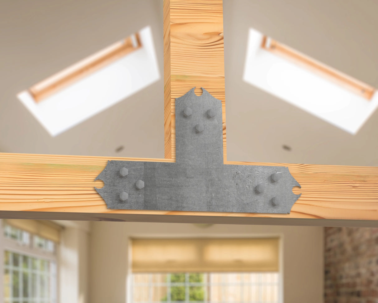 T Bracket - Colonial Style - For 4 Inch Lumber - Wood Post Brackets - construction brackets - brackets for post and beam construction - beam supports - post support - timber frame brackets - barndominium brackets - exposed beam brackets