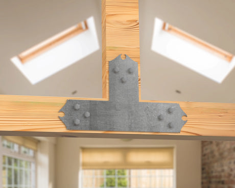 T Bracket - Colonial Style - For 4 Inch Lumber - Wood Post Brackets - construction brackets - brackets for post and beam construction - beam supports - post support - timber frame brackets - barndominium brackets - exposed beam brackets