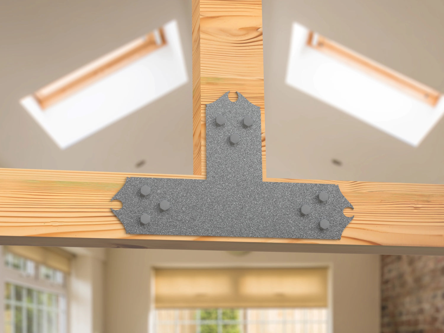 T Bracket - Colonial Style - For 4 Inch Lumber - Wood Post Brackets - construction brackets - brackets for post and beam construction - beam supports - post support - timber frame brackets - barndominium brackets - exposed beam brackets