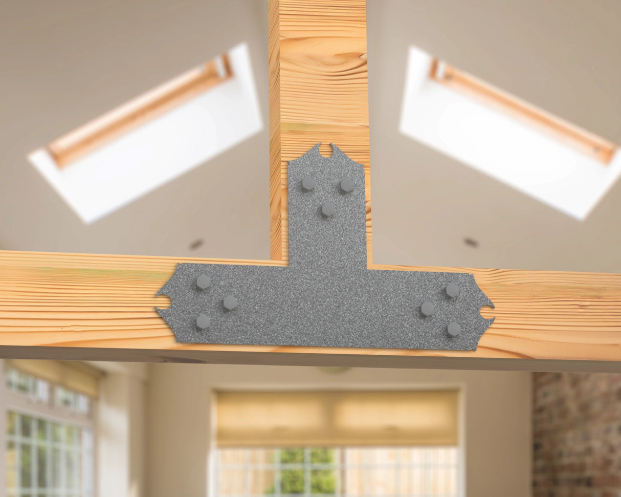T Bracket - Colonial Style - For 4 Inch Lumber - Wood Post Brackets - construction brackets - brackets for post and beam construction - beam supports - post support - timber frame brackets - barndominium brackets - exposed beam brackets