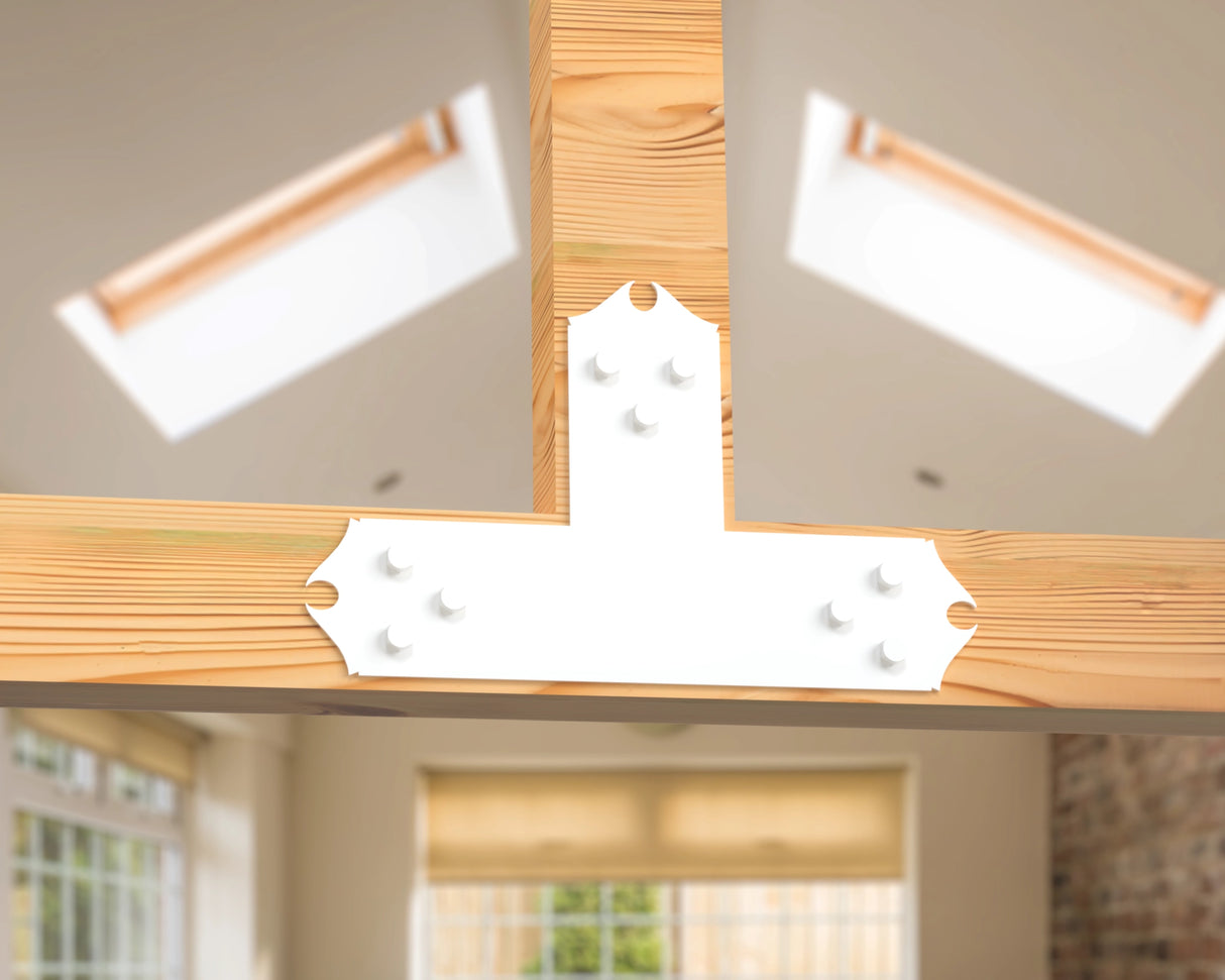 T Bracket - Colonial Style - For 4 Inch Lumber - Wood Post Brackets - construction brackets - brackets for post and beam construction - beam supports - post support - timber frame brackets - barndominium brackets - exposed beam brackets