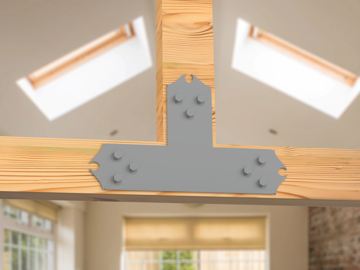 T Bracket - Colonial Style - For 4 Inch Lumber - Wood Post Brackets - construction brackets - brackets for post and beam construction - beam supports - post support - timber frame brackets - barndominium brackets - exposed beam brackets