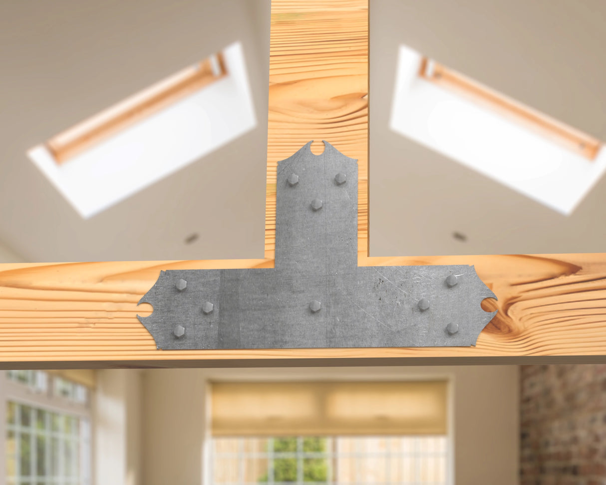 T Bracket - Colonial Style - For 8 Inch Lumber - Wood Post Brackets - construction brackets - brackets for post and beam construction - beam supports - post support - timber frame brackets - barndominium brackets - exposed beam brackets