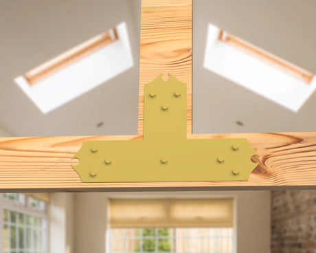 T Bracket - Colonial Style - For 8 Inch Lumber - Wood Post Brackets - construction brackets - brackets for post and beam construction - beam supports - post support - timber frame brackets - barndominium brackets - exposed beam brackets