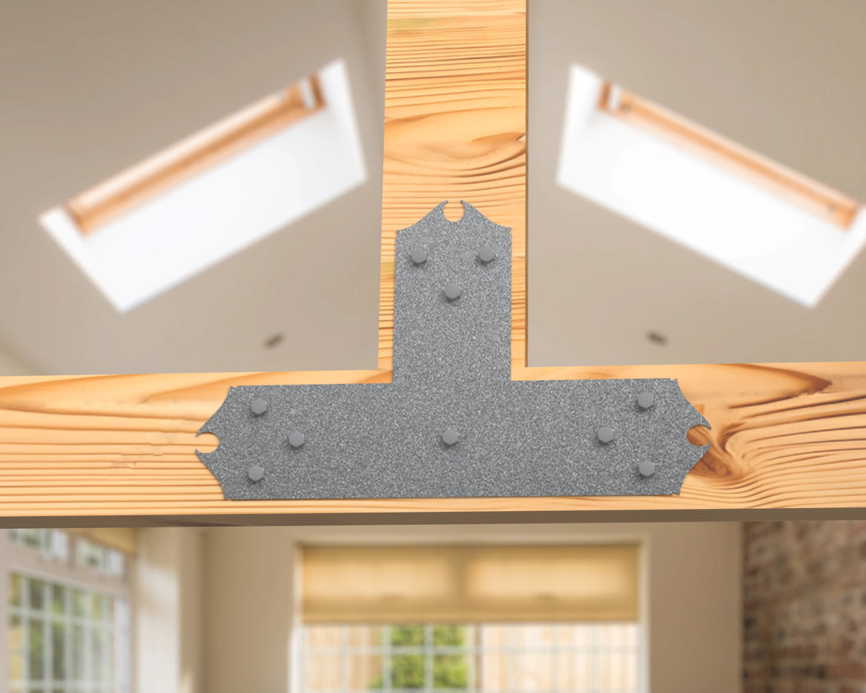 T Bracket - Colonial Style - For 8 Inch Lumber - Wood Post Brackets - construction brackets - brackets for post and beam construction - beam supports - post support - timber frame brackets - barndominium brackets - exposed beam brackets